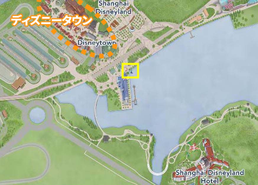 上海ディズニーランドホテルのフェリー乗り場