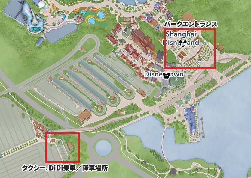 上海ディズニーランドのタクシー乗り場