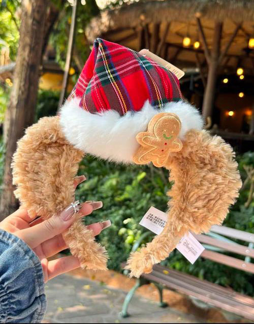 香港ディズニーランド：クリスマス限定ダッフィーのカチューシャ