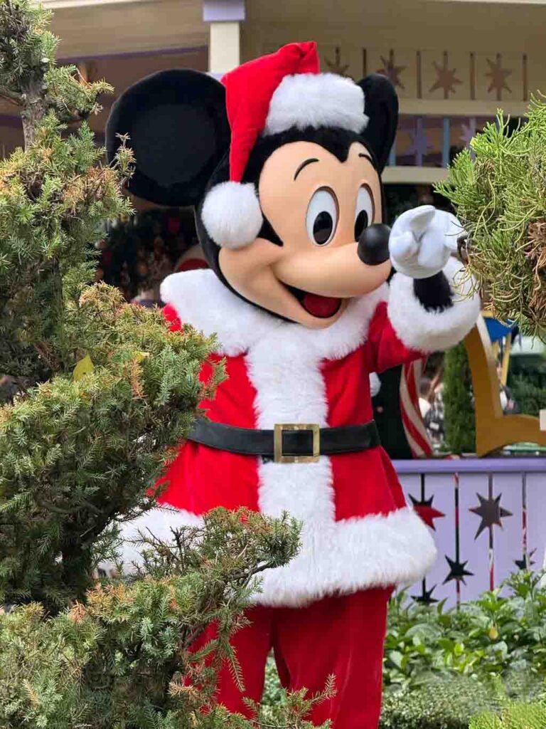 香港ディズニーのクリスマス：ミッキーとのグリーティング