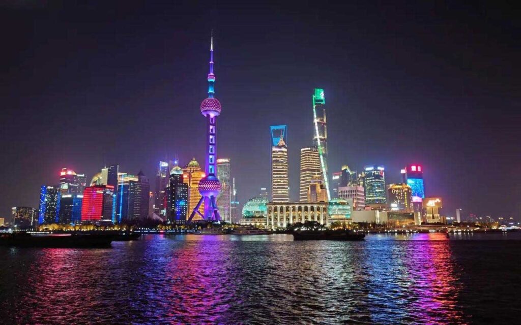 外灘の夜景:浦東側の景色