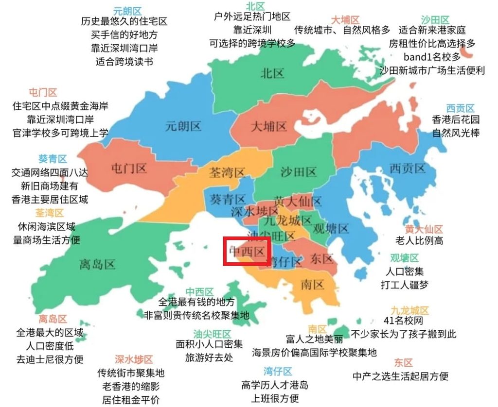 香港島の中西区
