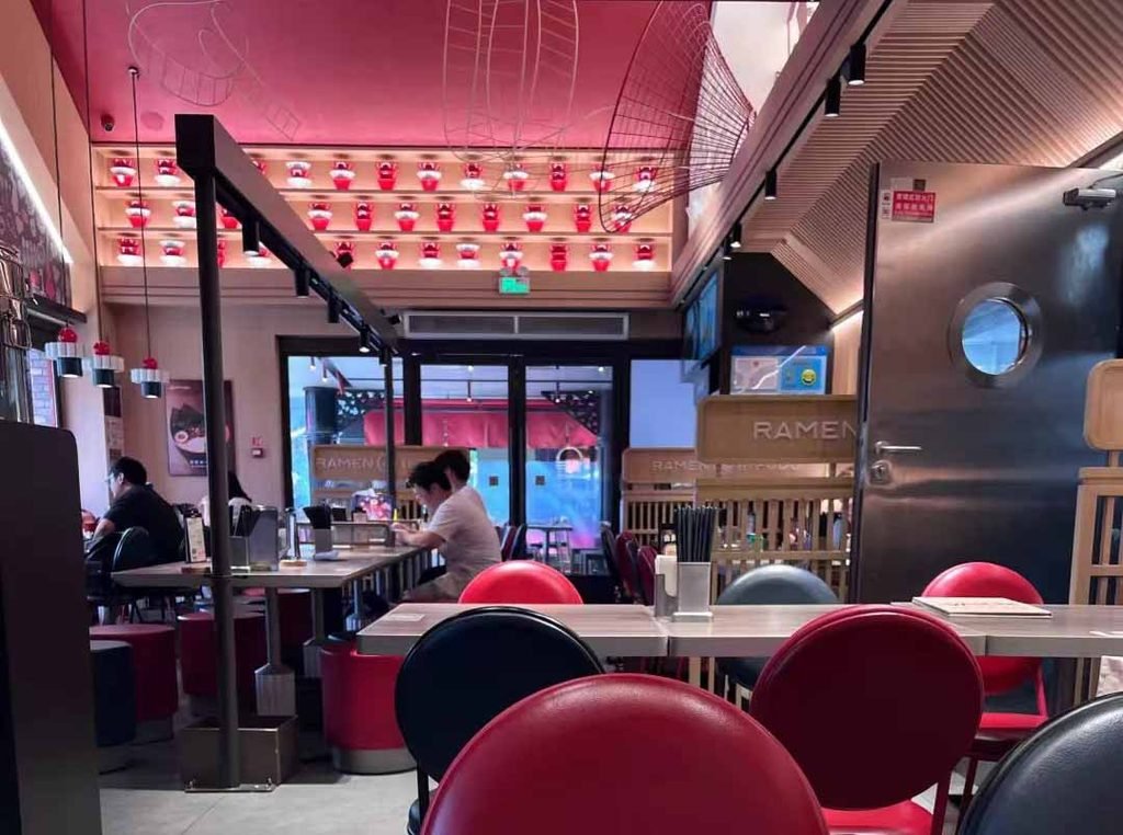 上海ディズニータウンの一風堂：店内の様子